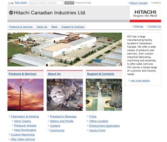 image of hitachi.sk.ca.com website